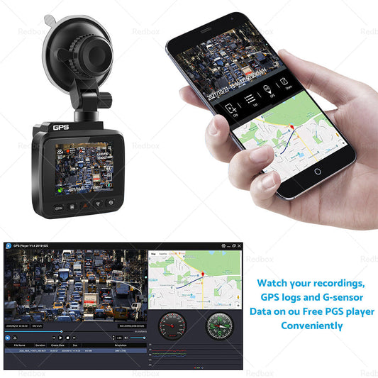 4K Built in WiFi GPS Car Dash Camera Recorder UHD 2160P LCD 170 Degree WDR Night Visio